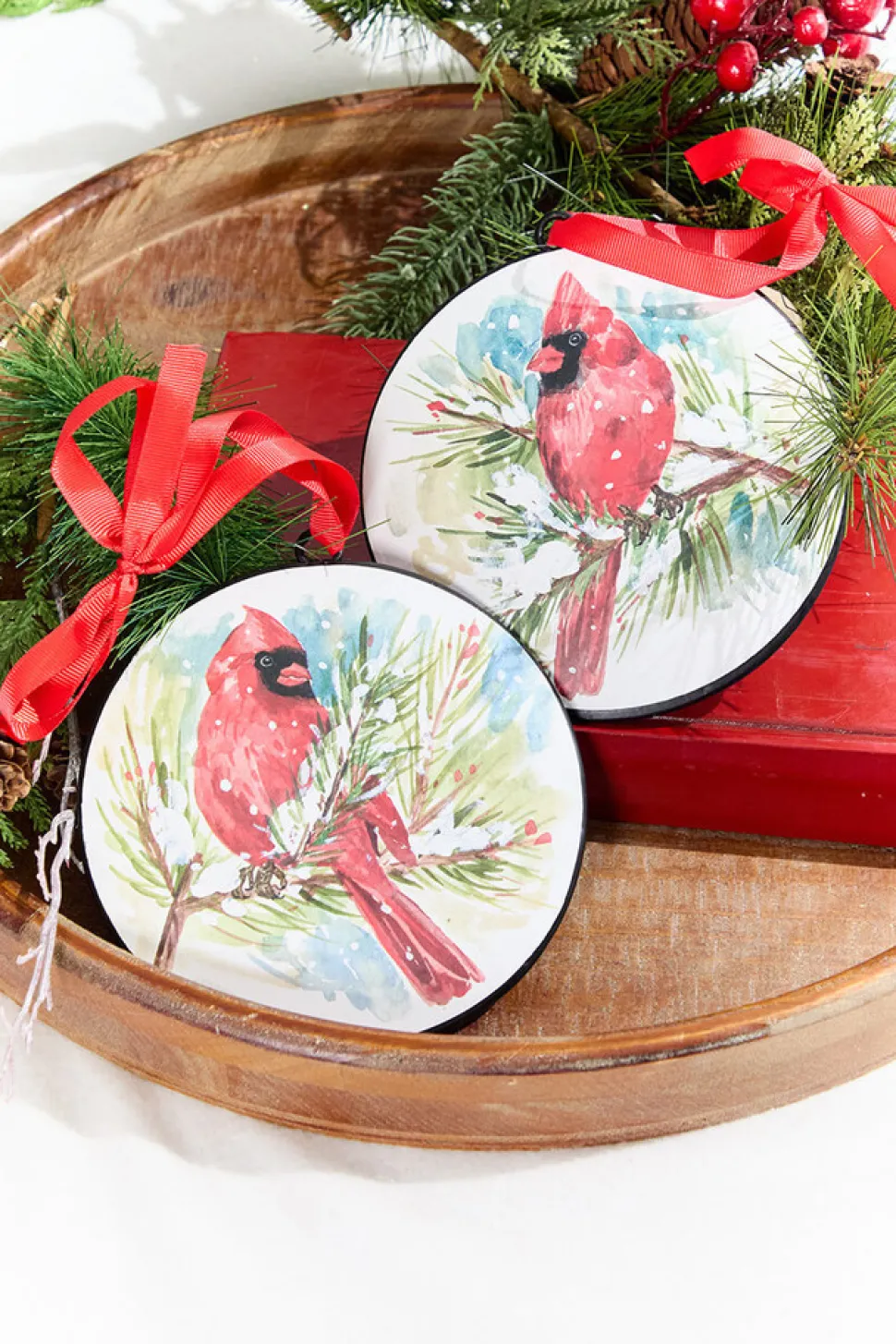 Cardinal Christmas Ornaments Mini Bundle