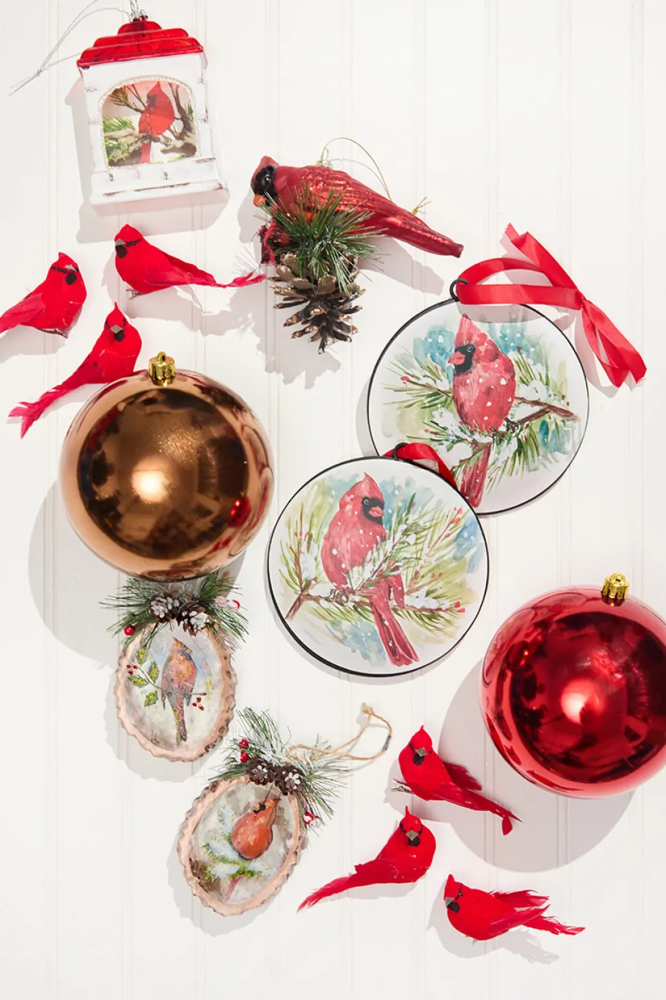 Cardinal Christmas Ornaments Mini Bundle