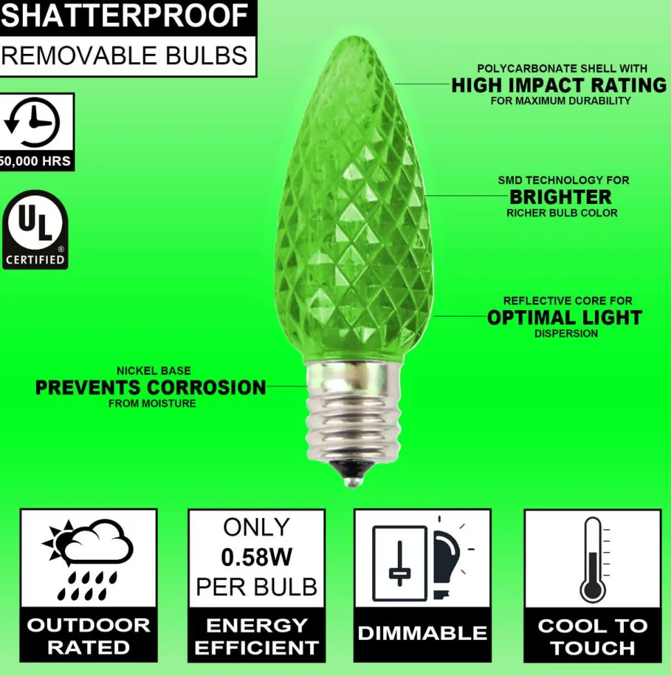 Case - Green C9 Wonderful Faceted (500pcs)