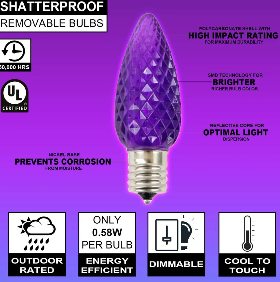 Case - Purple C9 Wonderful Faceted (500pcs)