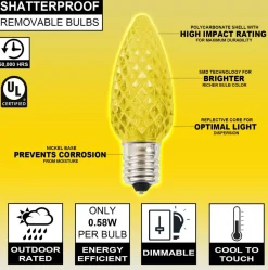 Case - Yellow C9 Wonderful Faceted (500pcs)