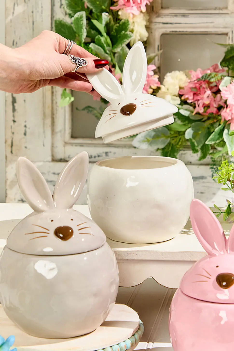 8" Ceramic Bunny Cookie Jar