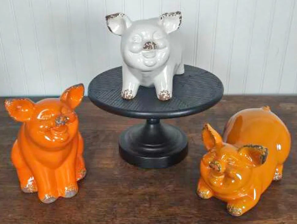 8.4” Ceramic Jolly Harvest Pig