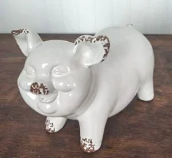 8.4” Ceramic Jolly Harvest Pig