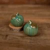 Ceramic Turquoise Pumpkins Salt & Pepper Shaker - Set of 2