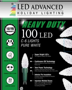 C6 Faceted Pure White 100 LED Light Set