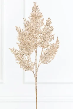 31" Champagne Glitter Cedar Spray