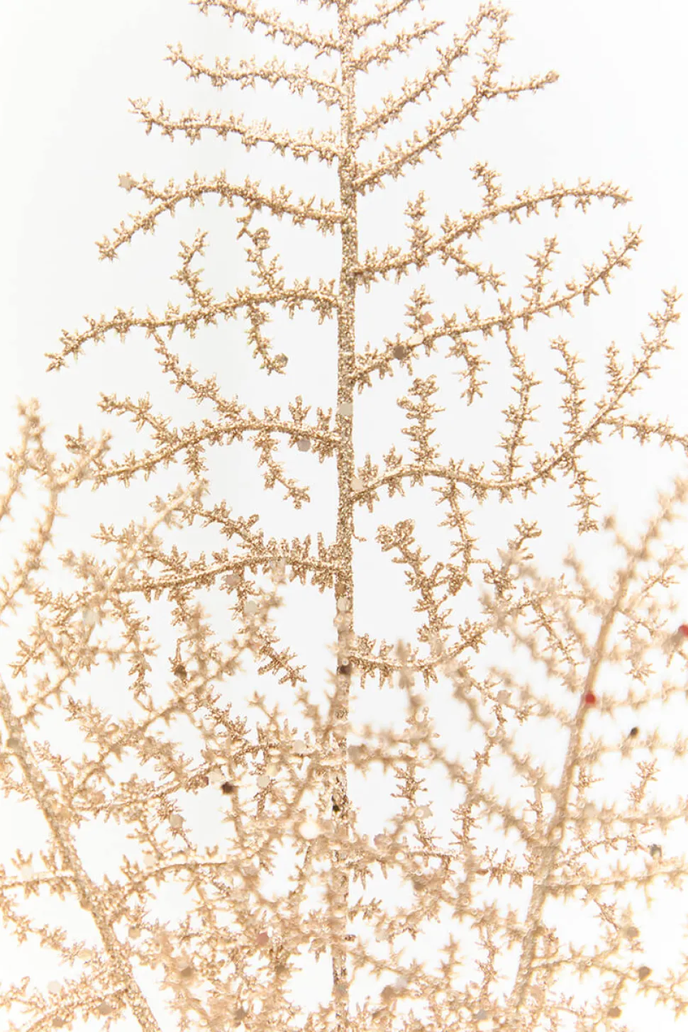 35" Champagne Glitter Fern Spray