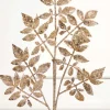 28" Champagne Glitter Leaf Spray