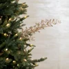 29” Champagne Glitter Sequin Boxwood Berry Spray
