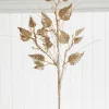 30” Champagne Glitter Sequin Rose Leaf Grass Christmas Spray