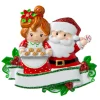 Christmas Baking with Mr. And Mrs. Claus Customizable Ornament