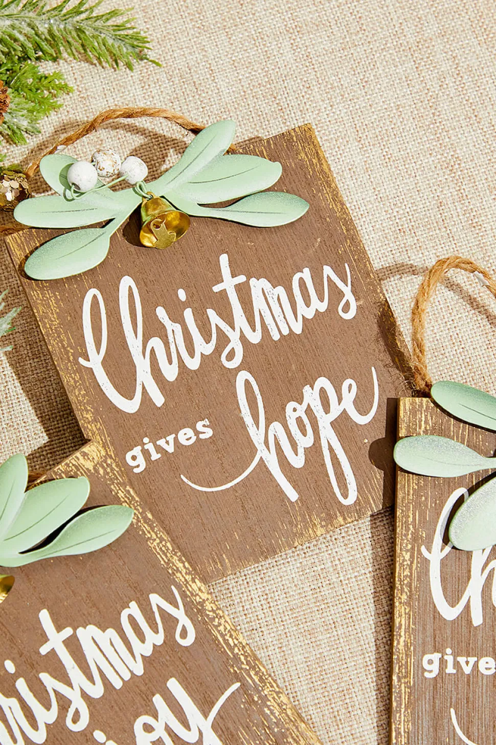 4.5" Christmas Gives Hope/Love/Joy Ornament