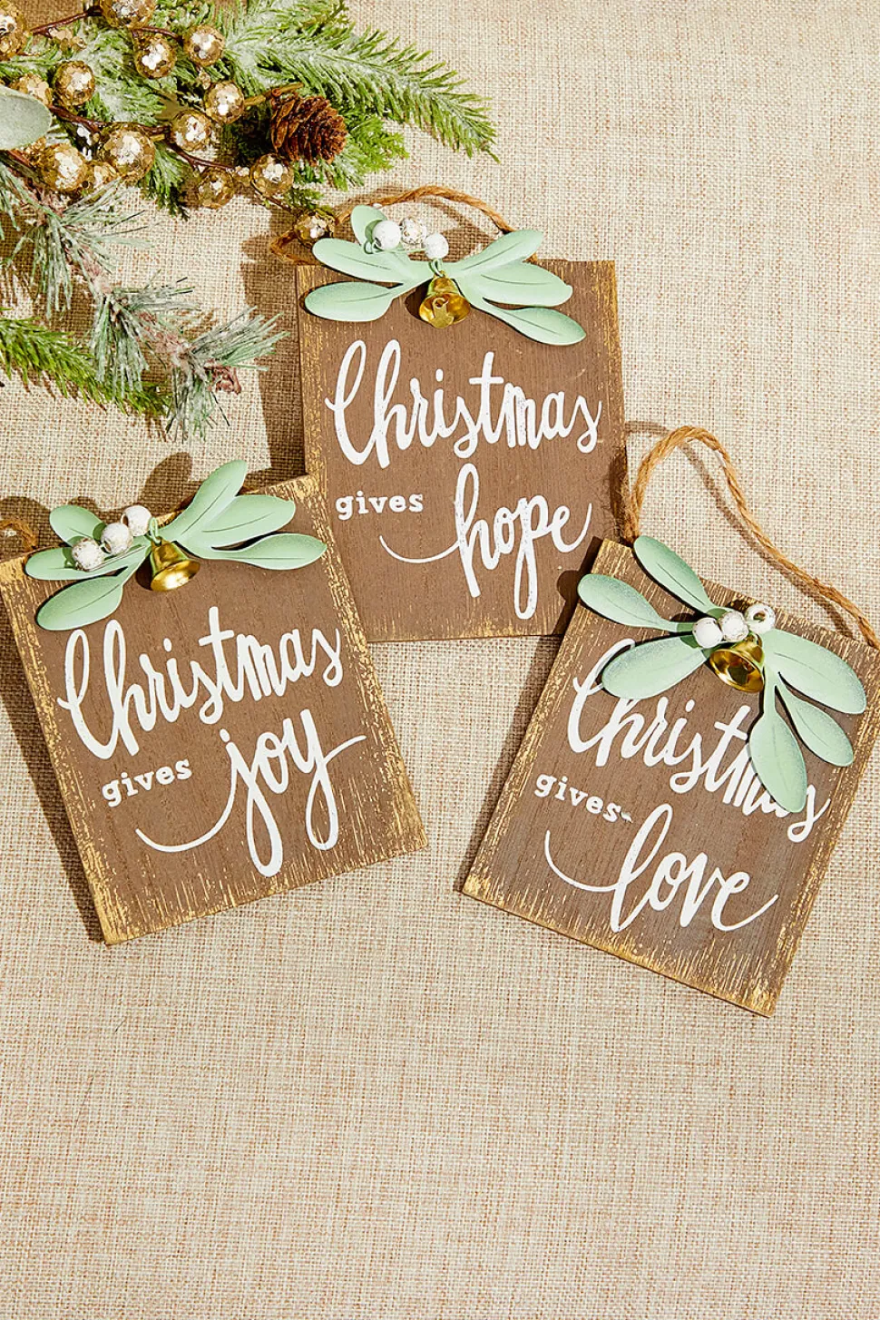 4.5" Christmas Gives Hope/Love/Joy Ornament
