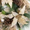 18” Christmas Poinsettia & Pine Wreath