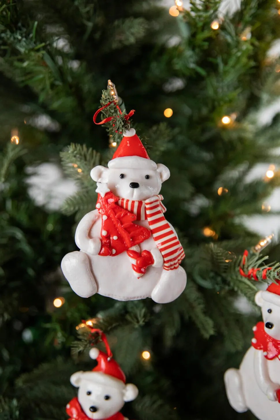 4” Christmas Polar Bear Ornament