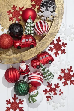 Christmas Shatterproof 25 Piece Assortment - Red, Green, White