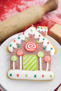 4.6” Clay Dough Gingerbread House Ornament