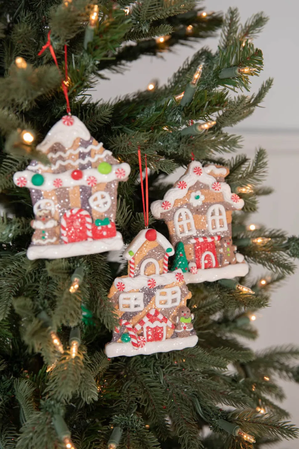 4.5” Clay Dough Holiday Gingerbread House Ornament