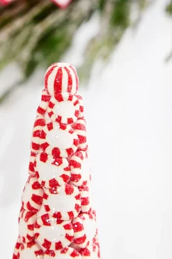 10.5" - 16.5" Clay Dough Peppermint Candy Trees - Set Of 3