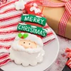5.75” Clay Santa/Snowman Christmas Ornament