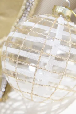 4" Clear Glass Ball Ornament