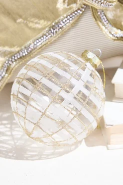 4" Clear Glass Ball Ornament