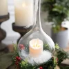 10” Clear Ivory Candle Lamp Ornament
