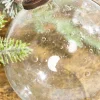 6" Clear Seeded Glass Ornament
