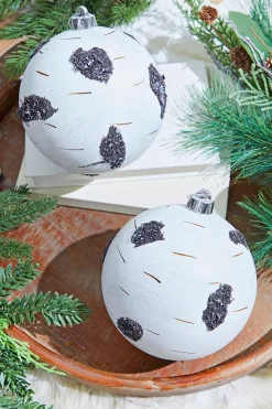 15 Cm Birch Ball Christmas Ornaments-Set of 2