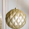 15 CM Champagne Matte Glitter Net Ball Ornament
