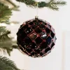 12 CM Dark Red Honeycomb Christmas Ball Ornament