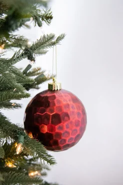 12cm Hammered Antique Ball Ornament