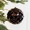 10 CM Honeycomb Ball Ornament Dark Red