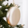 10cm Matte Champagne Round Disk - Set of 6