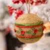 10 Cm Natural Jute Ball Christmas Ornaments