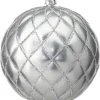 10 CM Silver Matte Glitter Net Ball Ornament