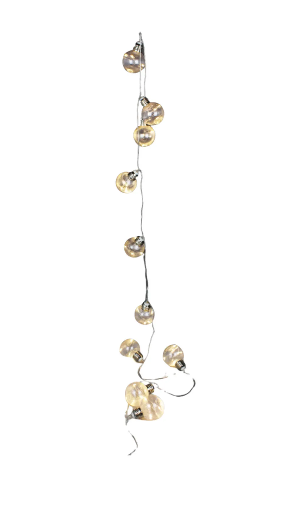 6 cm x 6.5' Plastic Ball LED Garland - Warm White
