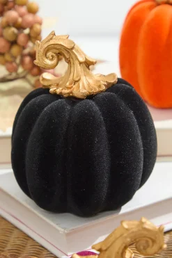 4.1" Colorful Flocked Pumpkin