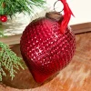 4" Cone Hobnail Ruby Glass Ornament