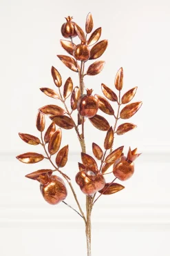 26" Copper Metallic Pomegranate Stem
