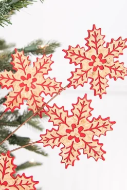 25” Cork Cutout Gingerbread Snowflake Stem