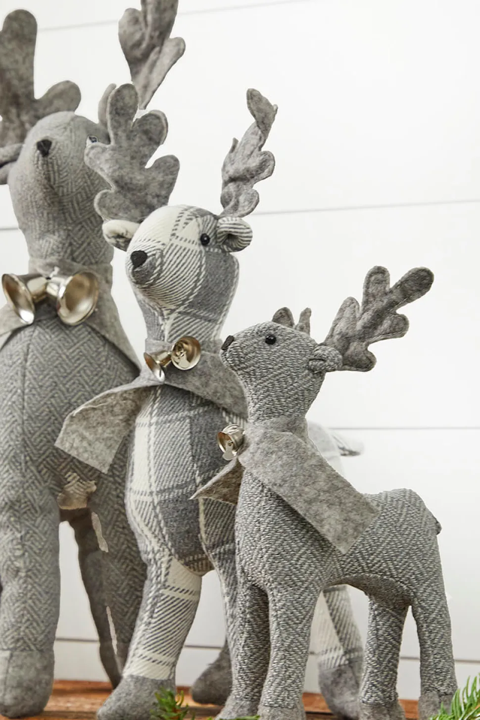 Country Fabric Reindeer - Set of 3