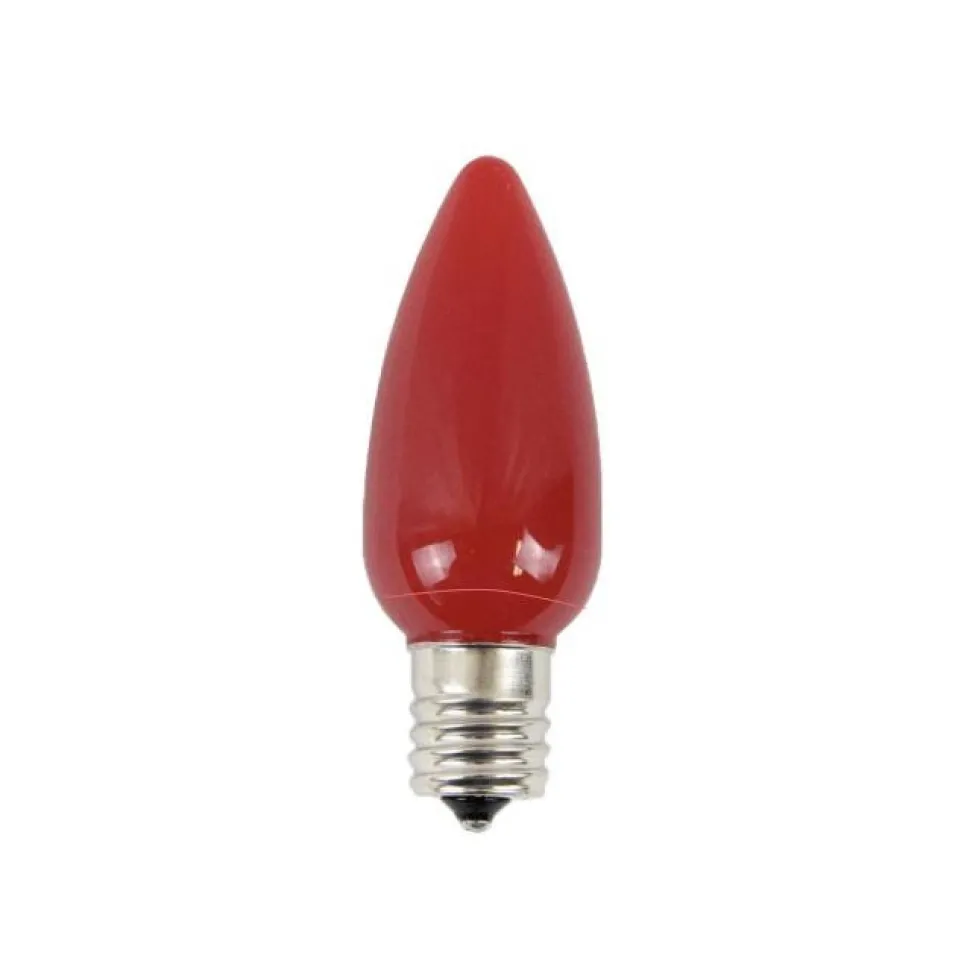 C9 Platinum Elite LED SMD Bulb (25 bulbs/bag) - Frosted, Red