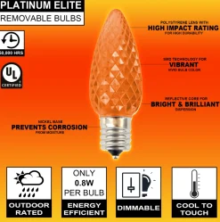 C9 Platinum Elite LED SMD Bulb (25 bulbs/bag) - Faceted, Orange
