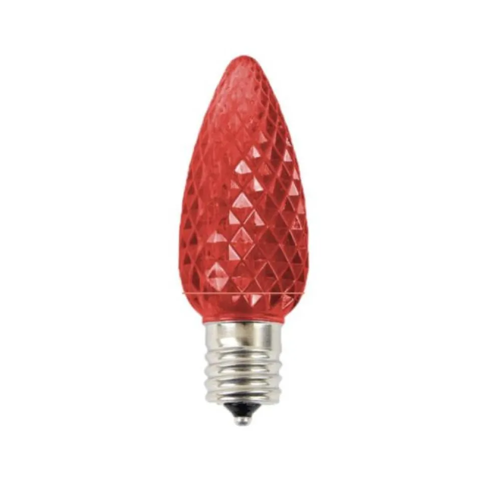 C9 Platinum Elite LED SMD Bulb (25 bulbs/bag) - Faceted, Red