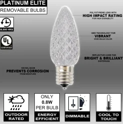 C9 Platinum Elite LED SMD Bulb (25 bulbs/bag) - Faceted, Cool White