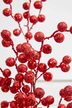 29” Crabapple Spray Glitter - Red