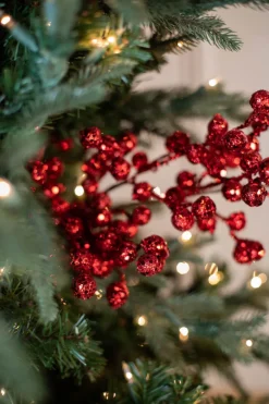 29” Crabapple Spray Glitter - Red