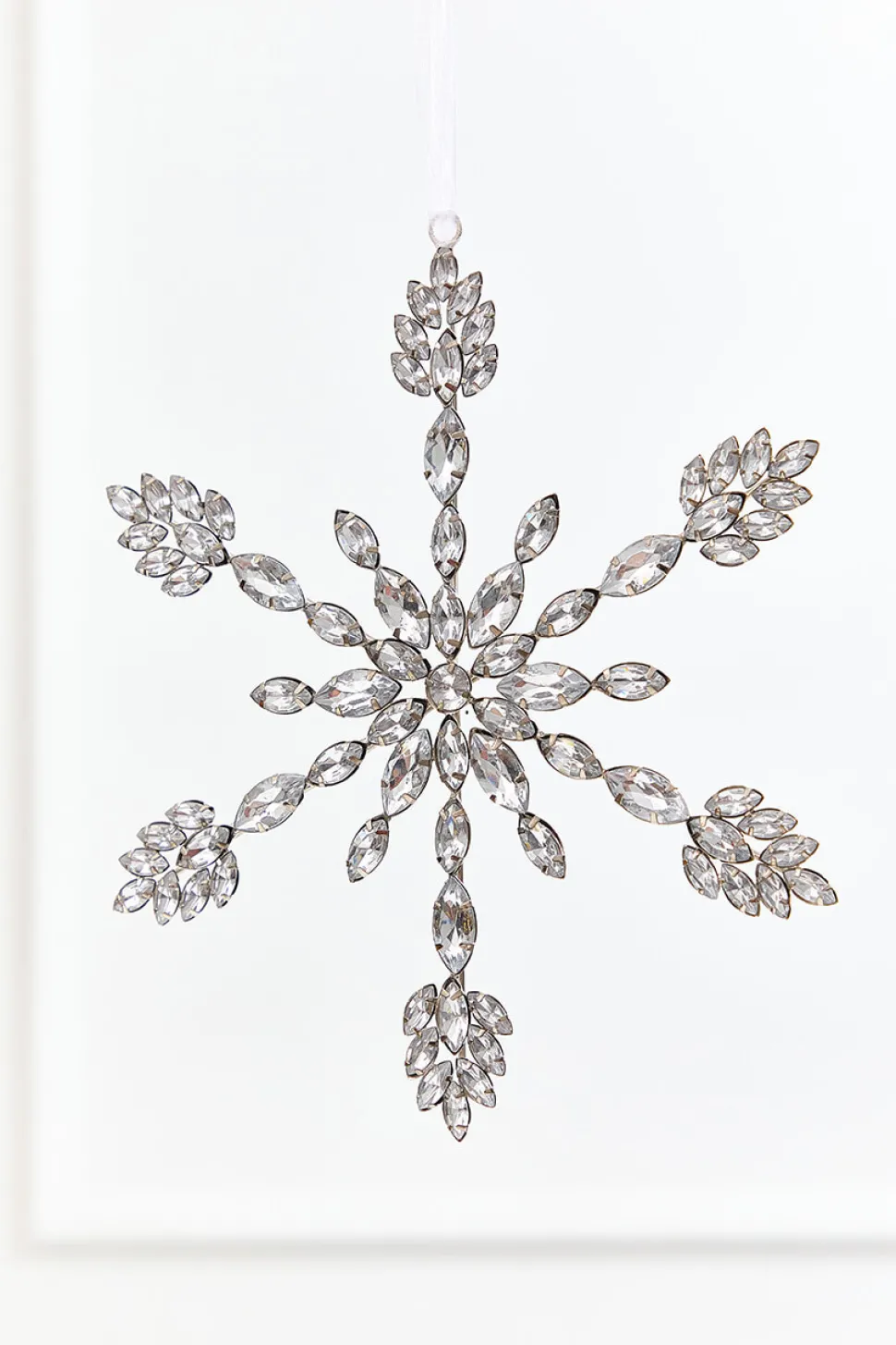 9.5" Crystal Jeweled Snowflake Ornament